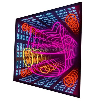 Specchio di neon 3D con disegno personalizzato ed efficienza luminosa di 80lm/w
