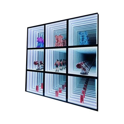 Cassa per display a specchio a strisce a LED per mobili da showroom Negozio di vendita personalizzato