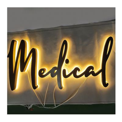 Fonte luminosa a neon a LED Segno di lettere in acciaio inossidabile a colori personalizzati per centri commerciali