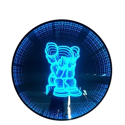 Decorazione della camera da letto Delicato Art Deco Segni murali con specchio a LED