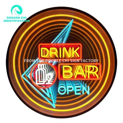 Fonte luminosa LED Moda Senso della tecnologia HD Vetro temperato Specchio di abisso Specchio al neon