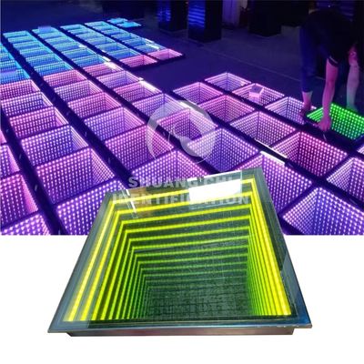 Portable 3D Infinity LED Mirror Digital Tiles Terrazza da ballo Luce per matrimoni e feste