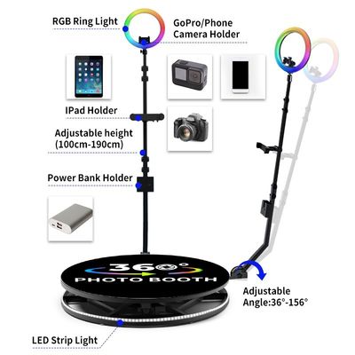 25 cm altezza piattaforma 360 fotobooth con macchina video automatica e progettazione professionale