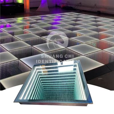 Portable 3D Infinity LED Mirror Digital Tiles Terrazza da ballo Luce per matrimoni e feste