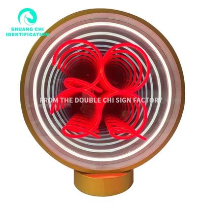 Fonte luminosa LED Moda Senso della tecnologia HD Vetro temperato Specchio di abisso Specchio al neon