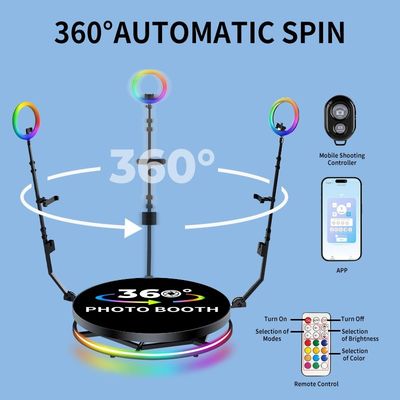 25 cm altezza piattaforma 360 fotobooth con macchina video automatica e progettazione professionale