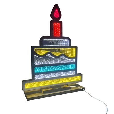 Prodotti per la decorazione natalizia Nome natalizio Luce a LED Specchio magico acrilico