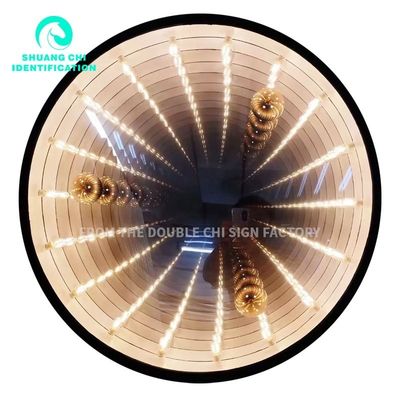 Materiale del telaio Metal durevole Hd Vetro temperato Specchio abismo Specchio al neon per la fonte