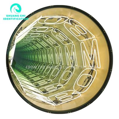 Materiale del telaio Metal durevole Hd Vetro temperato Specchio abismo Specchio al neon per la fonte