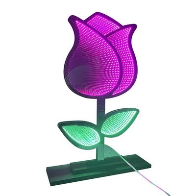 Specchio Magico Acrilico Abissal Specchio Infinito Più Popolare Fiore di Natale Luce LED