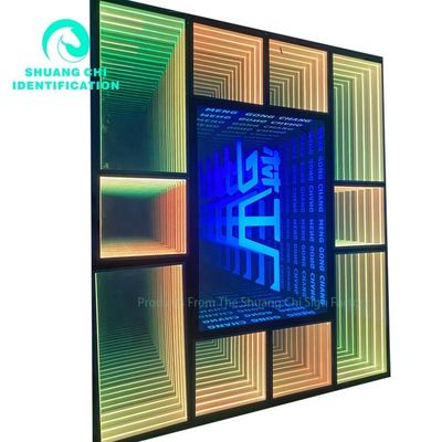 3D LED all'aperto Illuminazione a pavimento Specchio dell'abisso Neon Specchio magico dell'abisso Dimensione personalizzata