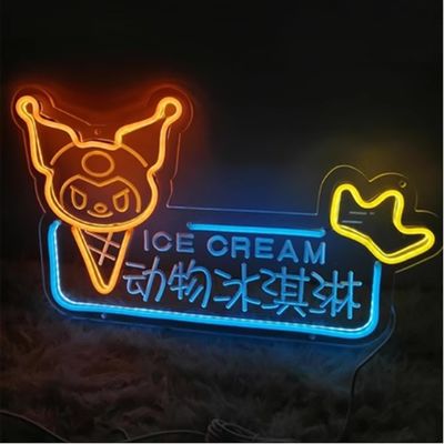 Segno di neon LED acrilico Neon Flex per logo esterno personalizzato e tensione DC12V/AC110-220V