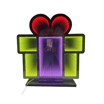 Scatola regalo di Natale con luce a LED e specchio magico acrilico