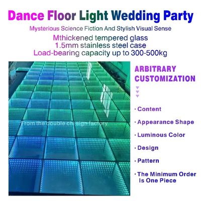 Scatola in acciaio inossidabile vetro rinforzato DJ Party RGB Light Dance Floor
