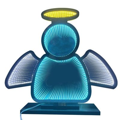 Angelo di Natale Ala Led Luce Occasione Decorazione di Natale Specchio Magico Acrilico