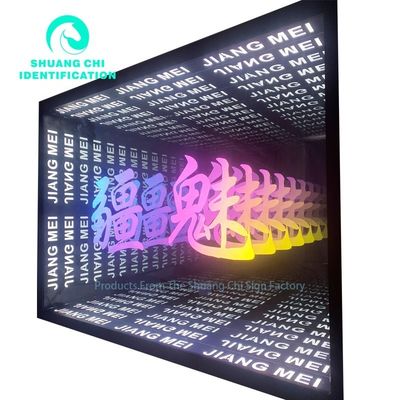 Cornice di metallo resistente Custom Infinity 3D Mirror Neon Dance Floor per DJ Disco Party