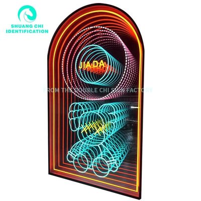 Spessore personalizzato 3D Neon Abyssal Mirror a scacchi Perfetto per la decorazione degli interni del negozio