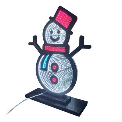 Corde di alimentazione Specchio a doppia faccia a LED Acrilico Specchio Magico Uomo di neve di Natale