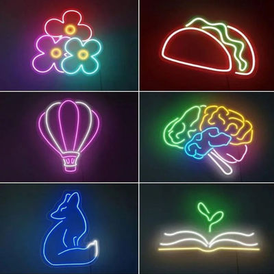 Installazione a vite a muro all'interno Flessibile RGB Neon Strip Light con Neon Light personalizzato