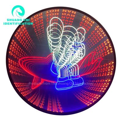 Cornice di metallo resistente Customization 3D Mirror Neon Dance Floor per DJ Disco Party