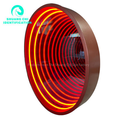 Dimensioni personalizzate Specchio di carattere luminoso per l'infinito tecnologico di luce e ombra