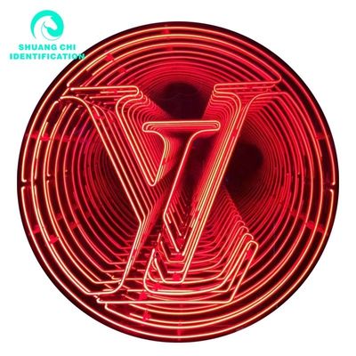 Dimensioni personalizzate Materie di vetro Specchio al neon per luce tecnologica e ombra infinita