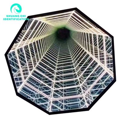 Dimensioni personalizzate Materie di vetro Specchio al neon per luce tecnologica e ombra infinita