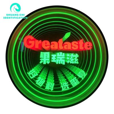 Segnaletica all'interno e all'esterno Abyssal 3D Mirror Neon Mirror con spessore personalizzato