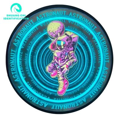 Luce e ombra tecnologica specchio neon 3D abissale a scacchi specchio neon 50x50