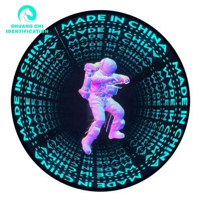 Luce e ombra tecnologica specchio neon 3D abissale a scacchi specchio neon 50x50