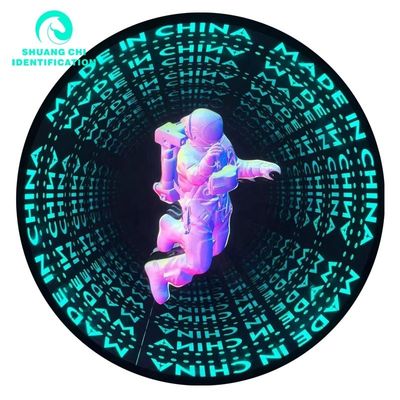 Luce e ombra tecnologica specchio neon 3D abissale a scacchi specchio neon 50x50