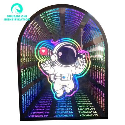 Luce e ombra tecnologica specchio neon 3D abissale a scacchi specchio neon 50x50