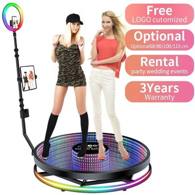 360 Photo Booth Stabler automatico LED di vetro temperato a metallo forte 110-240V Voltaggio di ingresso