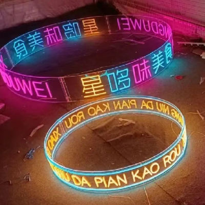 Decorazione domestica Ricchi colori LED Ring Neon Sign Light con Lettere Neon Personalizzate montate a Parete