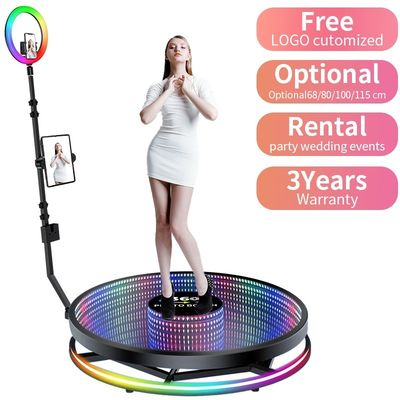 Fotobooth a rotazione lenta a 360 gradi con capacità di carico di 500 kg e 59 kg