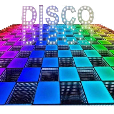 Dimmer Pista Light Festa di nozze 3D Specchio Terrazza da ballo LED Display Screen Panels
