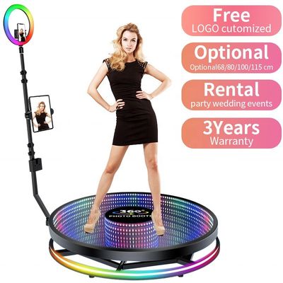 360° Photo Booth Fill Light Machine con capacità di carico di 500 kg e rotazione automatica