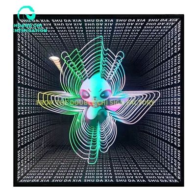 DC12V/AC110-220V Dimensione personalizzata Tecnologico luce e ombra specchio infinito Neon