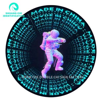 DC12V/AC110-220V Dimensione personalizzata Tecnologico luce e ombra specchio infinito Neon