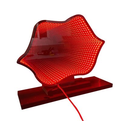 Natale Grande labbro luce LED Acrilico Specchio magico Abissal Specchio infinito e durevole