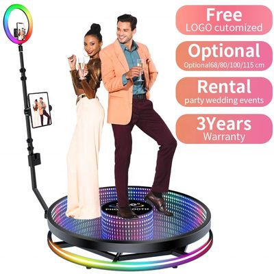 360 Photo Booth Selfie Mirror con Overhead Prix Confinamento Sfondo Logo personalizzabile