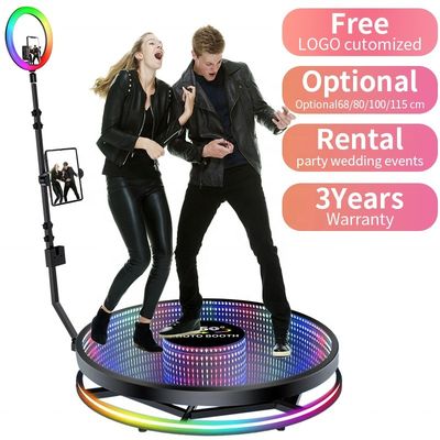 Altezza della piattaforma di 25 cm Luci a LED Inclosura rotante per foto booth 360