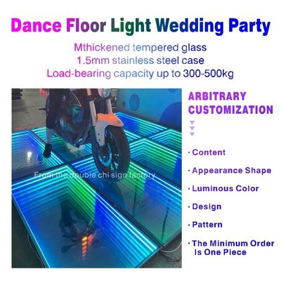 Pubblicità personalizzata Parole luminose Specchio infinito Segno al neon con luce al neon realistica 3D