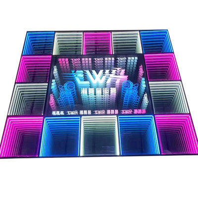 3D Infinity LED Mirror Wedding Party LED Digital Dance Floor Lights per il matrimonio in discoteca