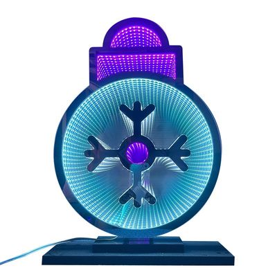 DC 12V LED luce di Natale Globo di neve Acrilico Specchio Magico Abissal Specchio Infinito