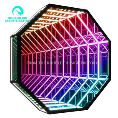 Alloggiamento in acciaio inossidabile 2023 Melaleuca Segno neon LED personalizzato con materiale grafico in vetro