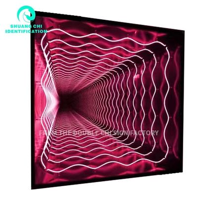 Alloggiamento in acciaio inossidabile 2023 Melaleuca Segno neon LED personalizzato con materiale grafico in vetro