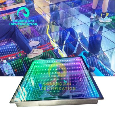 3D Infinity Mirror Video Light LED Pavimento da ballo per la personalizzazione della festa di nozze