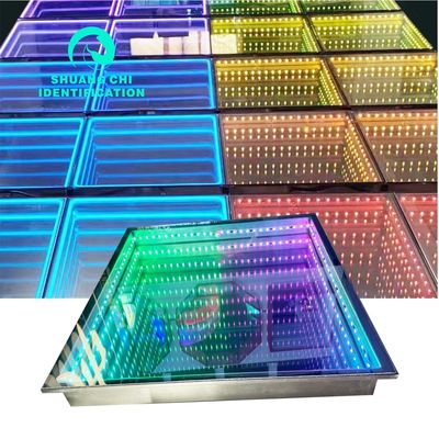 3D Infinity Mirror Video Light LED Pavimento da ballo per la personalizzazione della festa di nozze