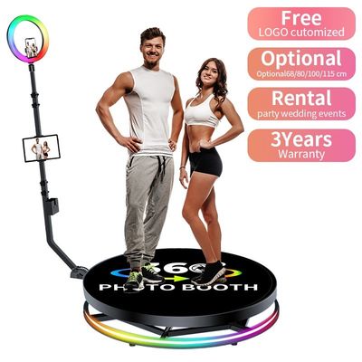 Selfie Birthday Prop LED Wedding And Events 360 Photo Booth con telecomando